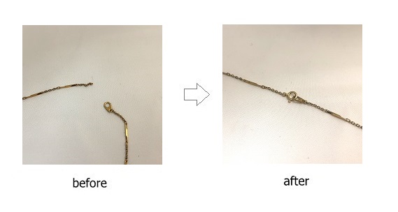 K18ネックレスの修理